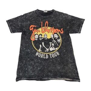 Gin Blossoms World Tour Band Tee Women's Small Acid Wash Graphic T-Shirt